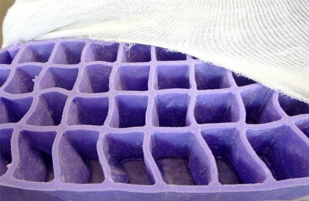 purple mattress white powder