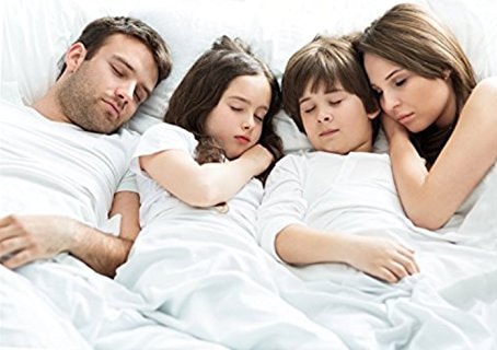 sleep cycle - family asleep on mattress