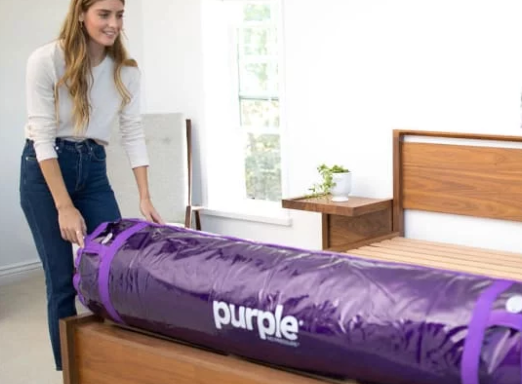 purple mattress delivery and set up