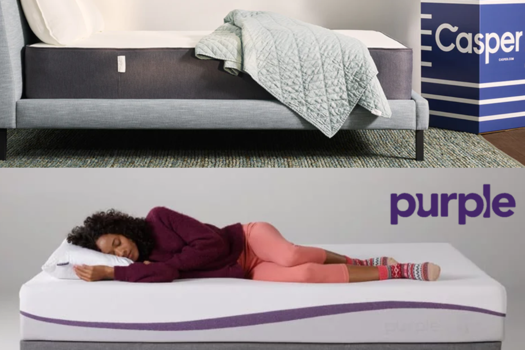 purple original mattress vs casper