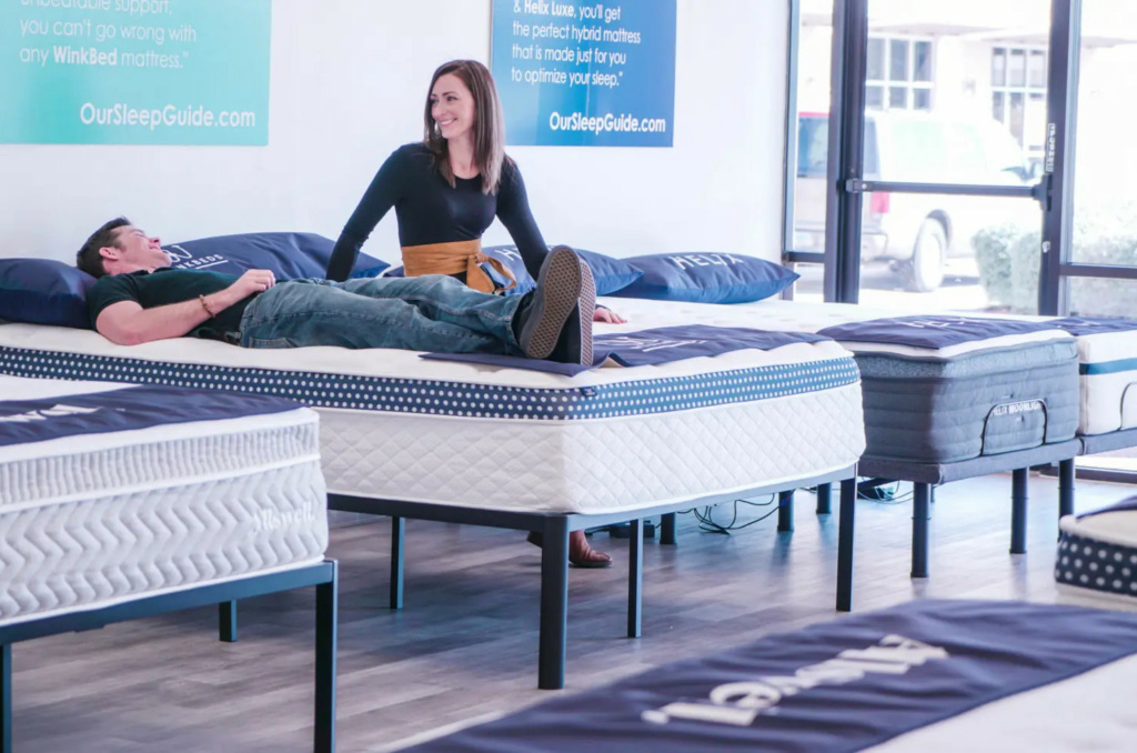shopping for mattresses and furniture in person
