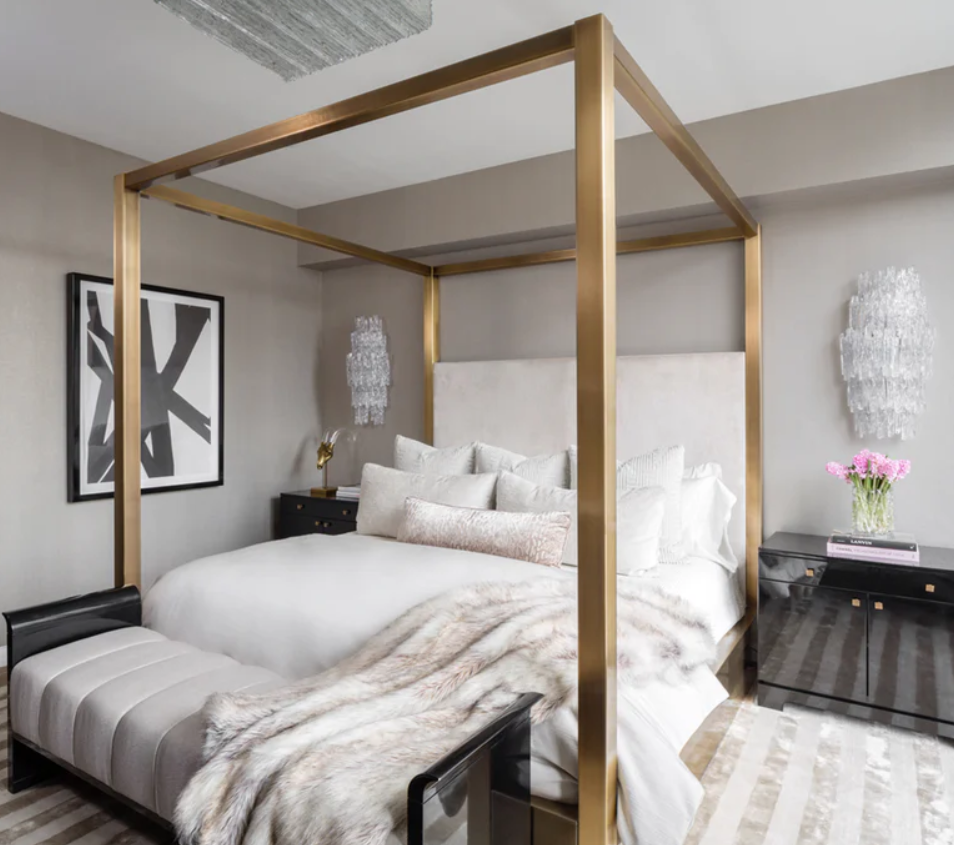 glamorous style bedroom designs