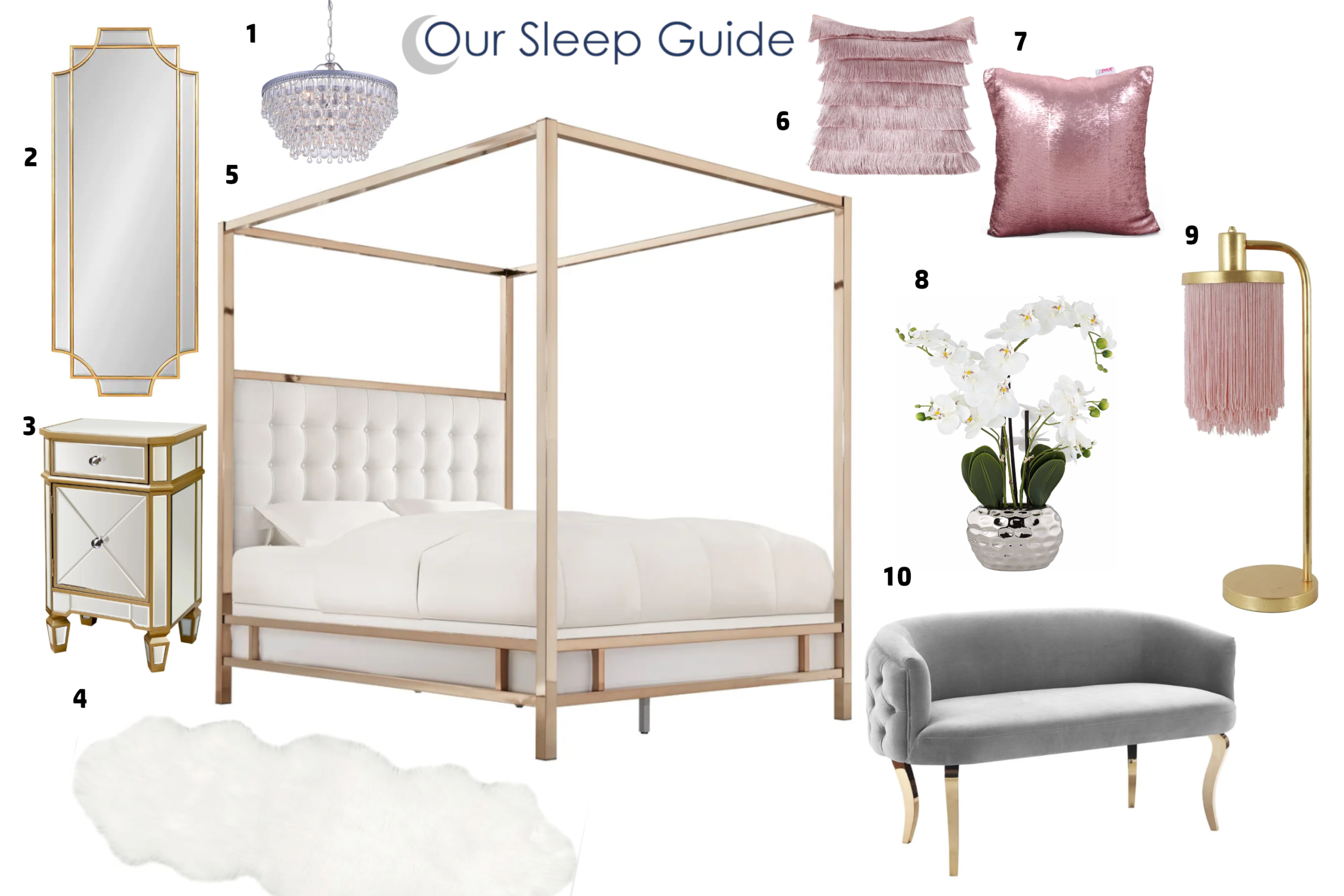 how to create a glam bedroom on a budget