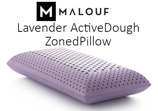 lavender zoned activedough pillow from malouf review 