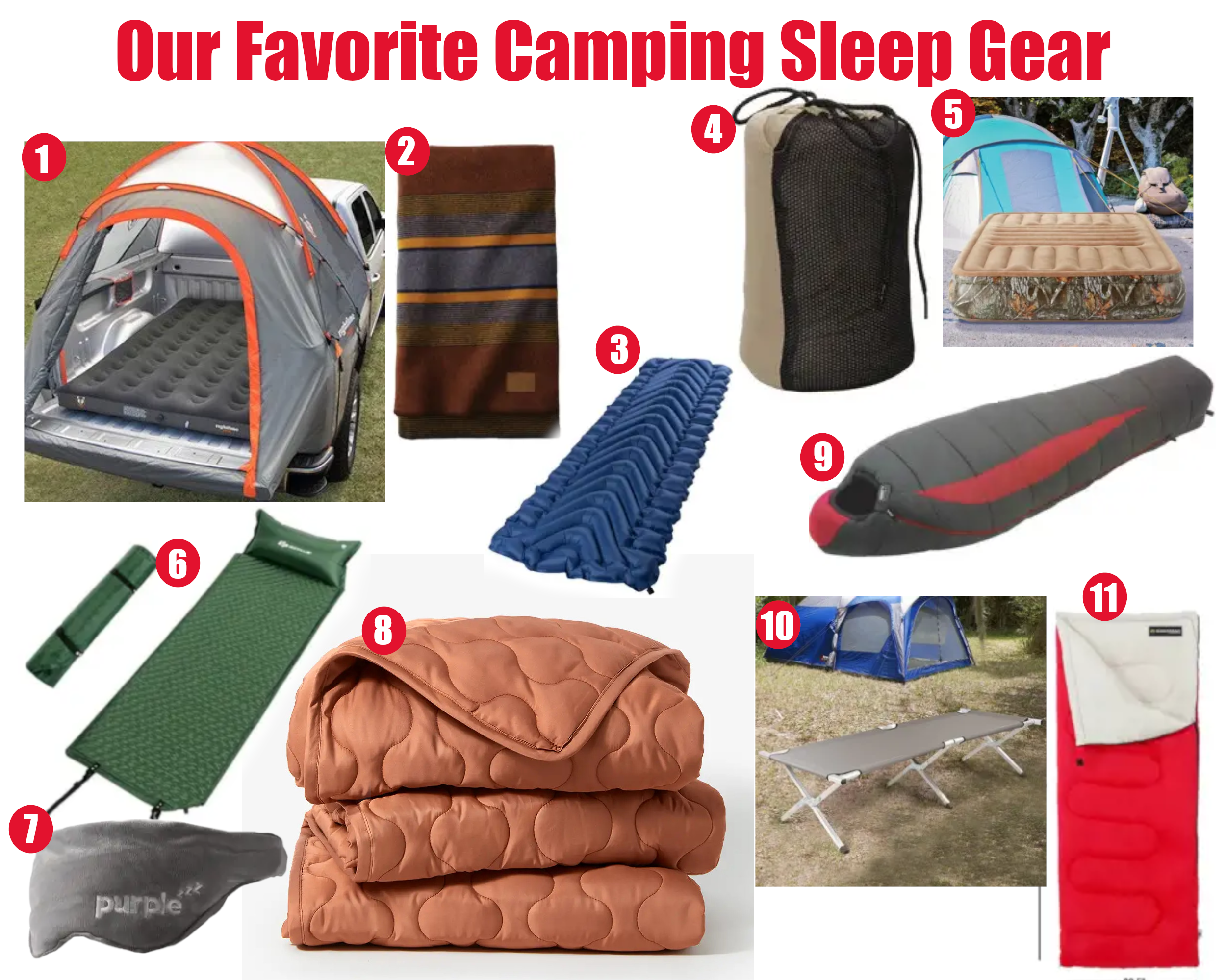 our favorite camping sleep gear 