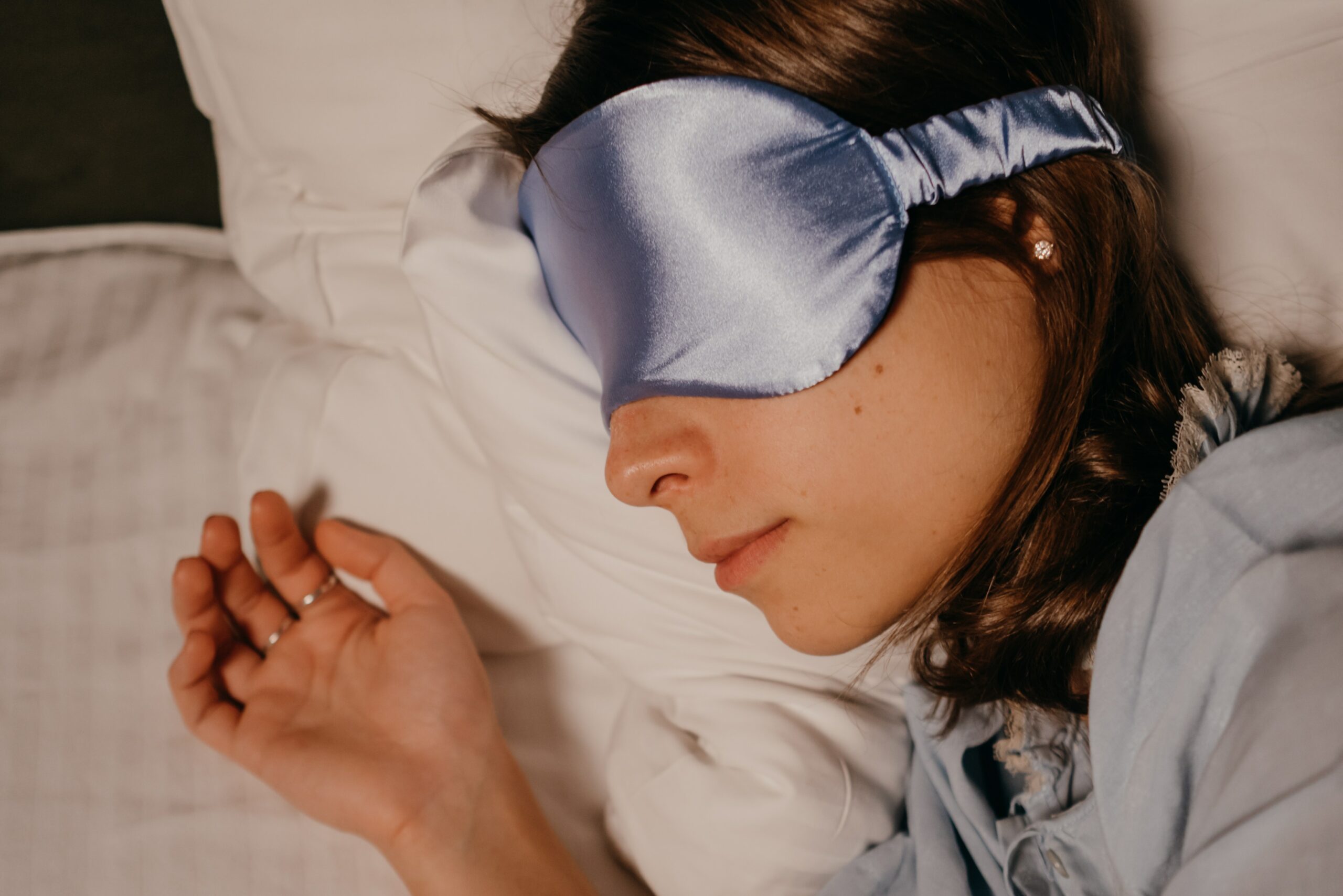 wear an eye mask when sleeping away from home