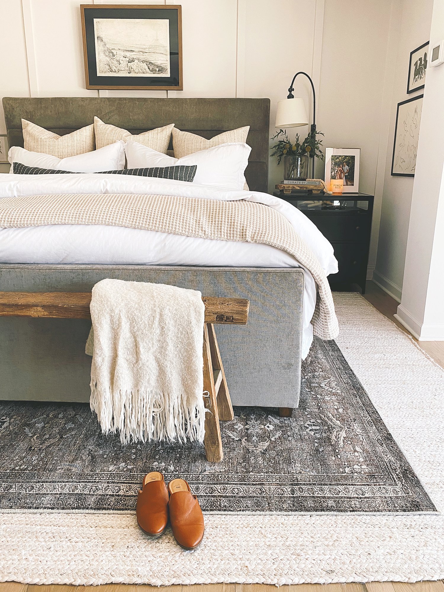 layered rugs fall 2022 bedroom trends